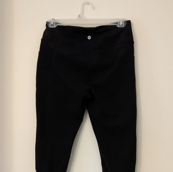 Avia Pants - Avia Black with White Stripe Small Leggings